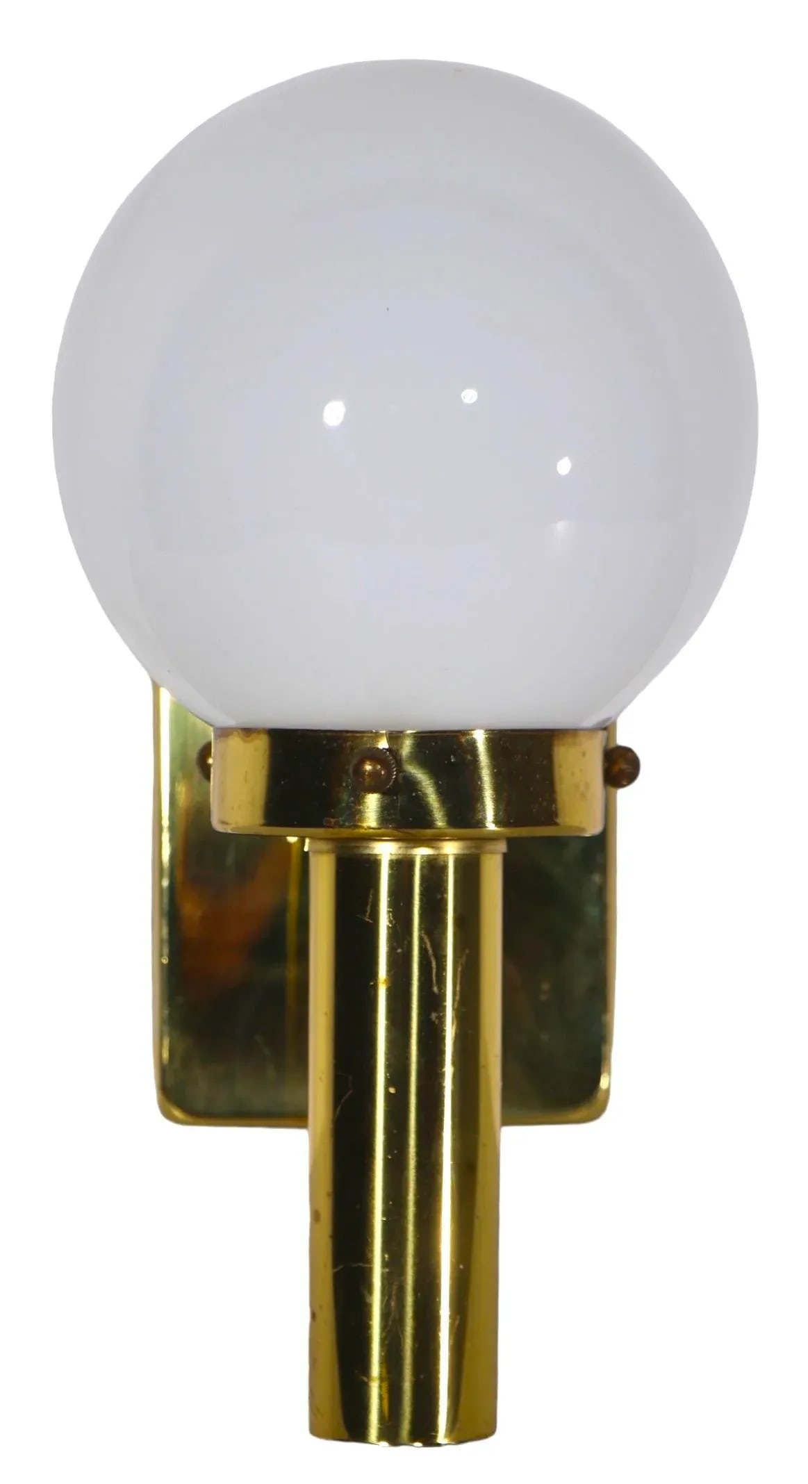 Post Modern 1980's Brass and Glass Wall Sconce - 5