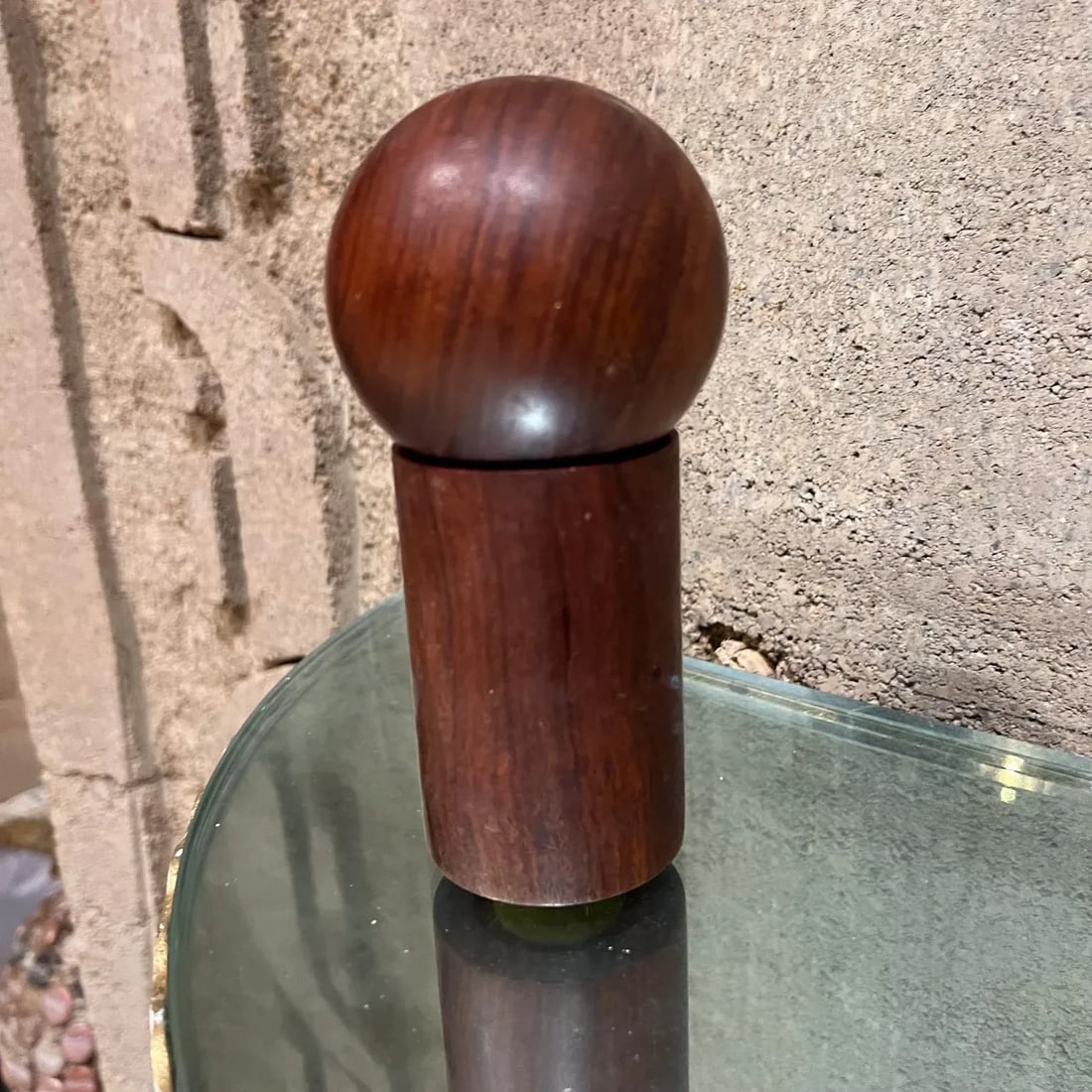 1960s Modern Rosewood Nesting Salt & Pepper Shaker Set, Unique Design - 3