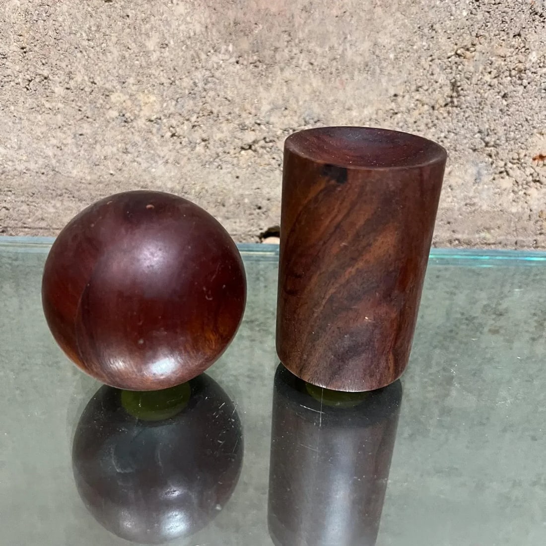 1960s Modern Rosewood Nesting Salt & Pepper Shaker Set, Unique Design - 4