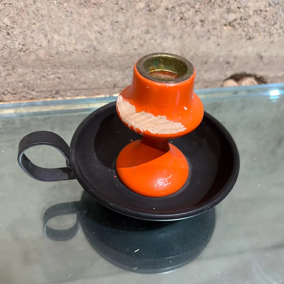 Hand Painted Dansk Candle Holder by A. F. Rasmussen, Denmark, 1960s - 3