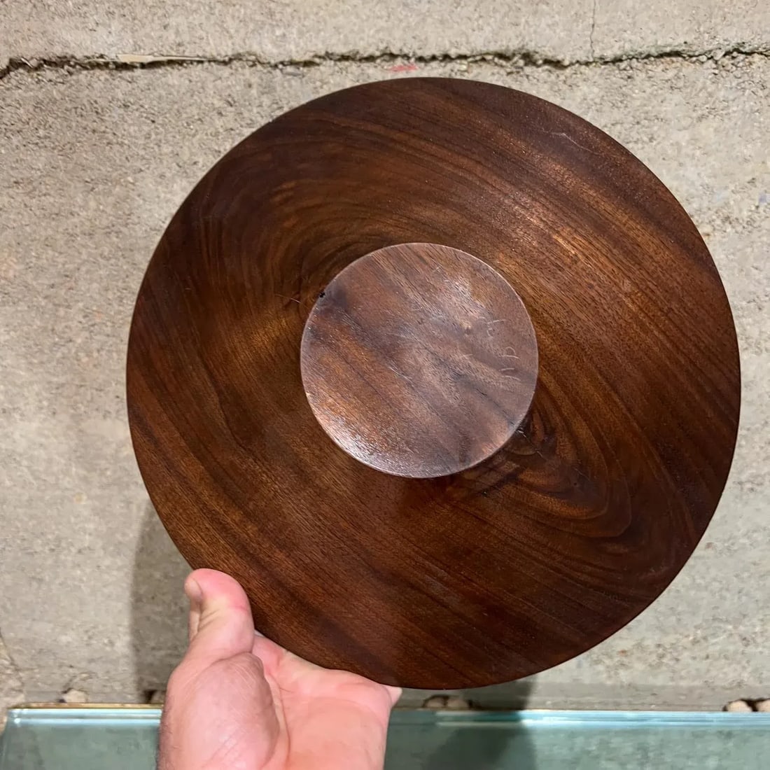 Midcentury Modern Decorative Bowl, Solid Walnut, Usa, Signed, 1960s - 3