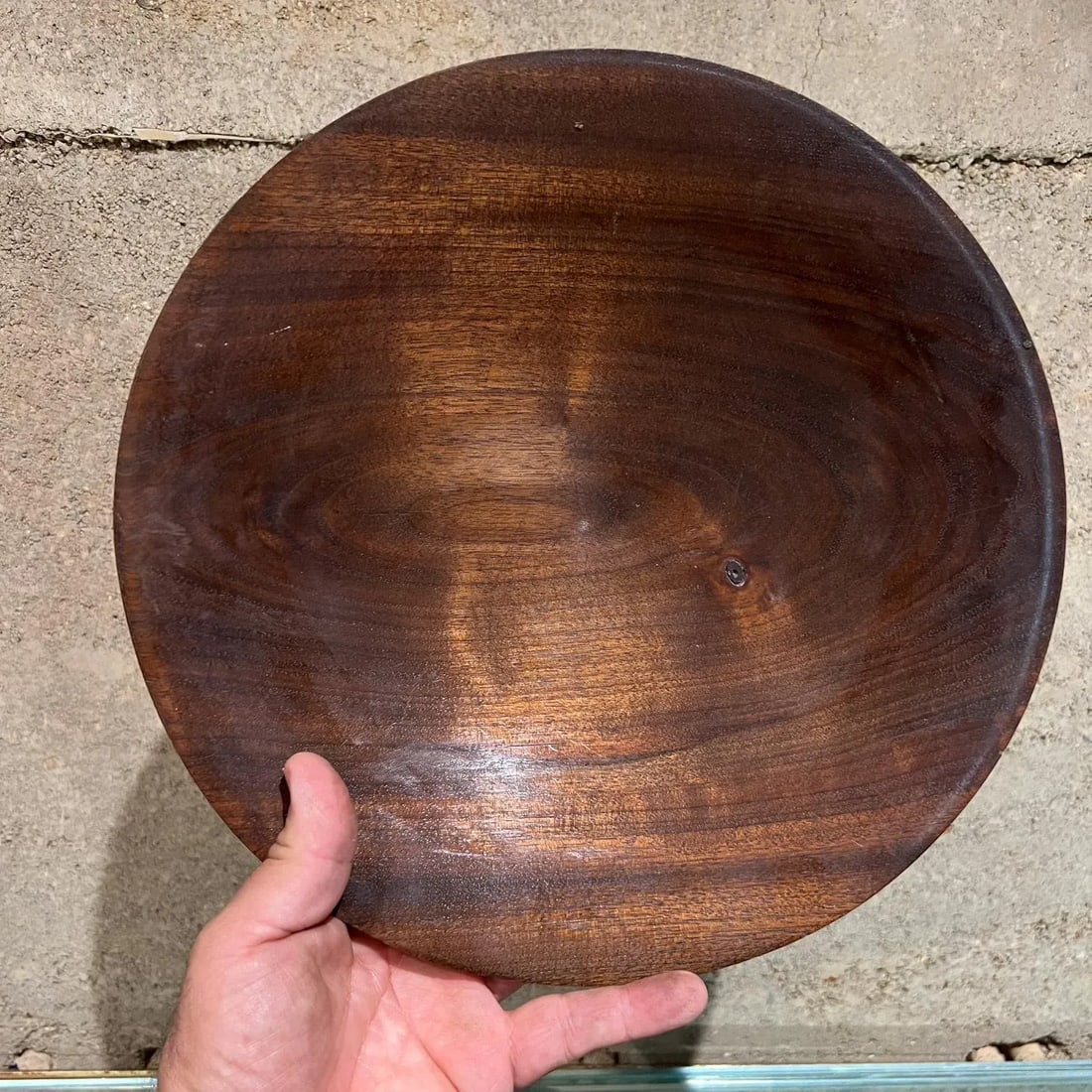 Midcentury Modern Decorative Bowl, Solid Walnut, Usa, Signed, 1960s - 5