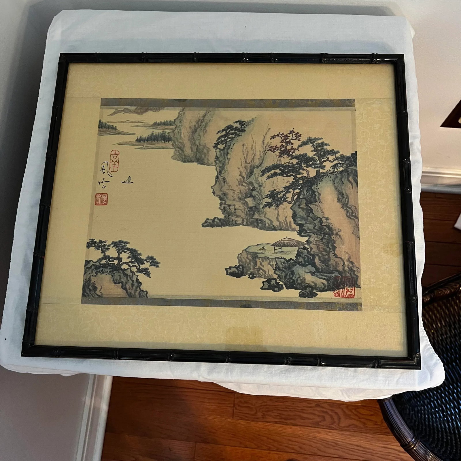 Chinoiserie on Silk Painting - 2