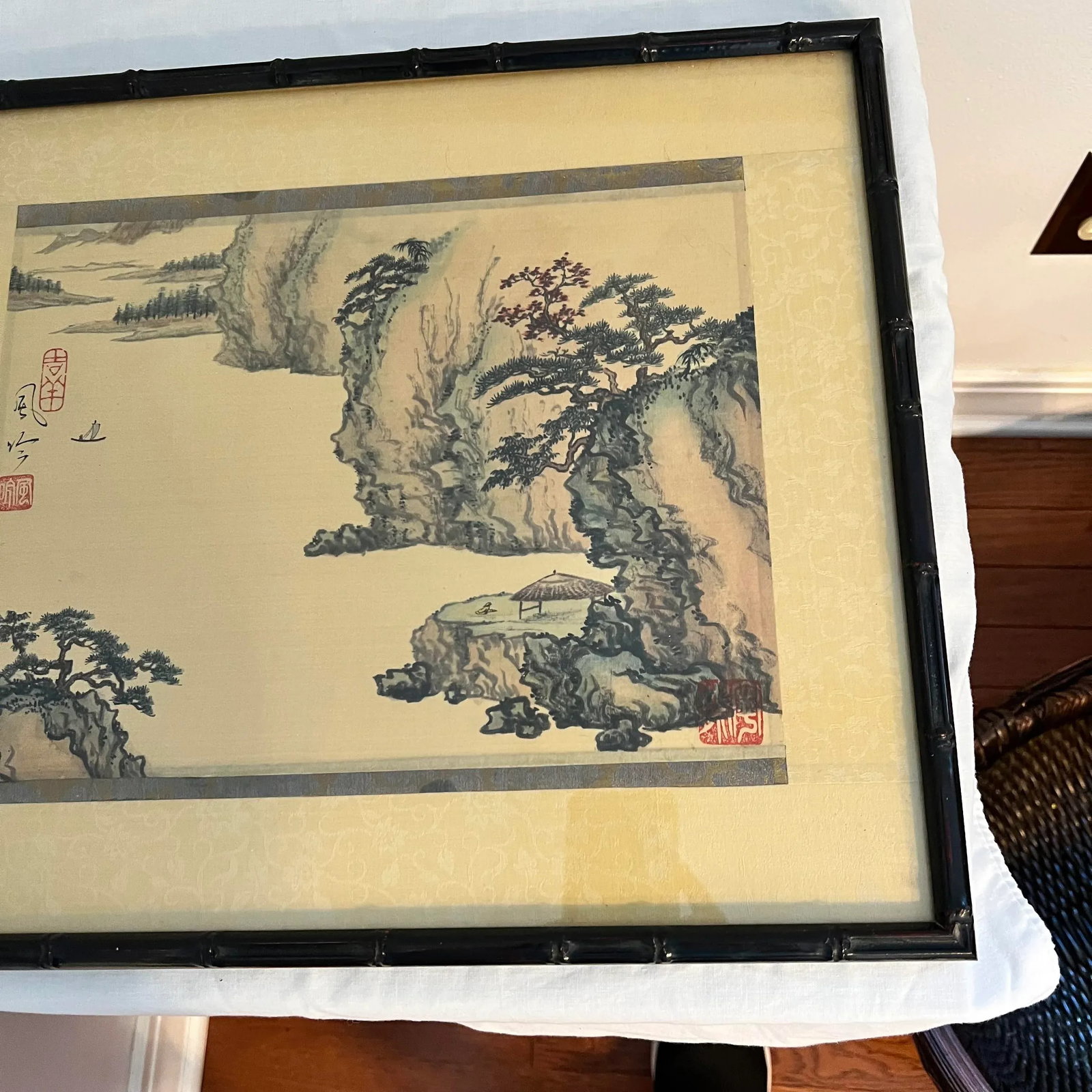 Chinoiserie on Silk Painting - 5