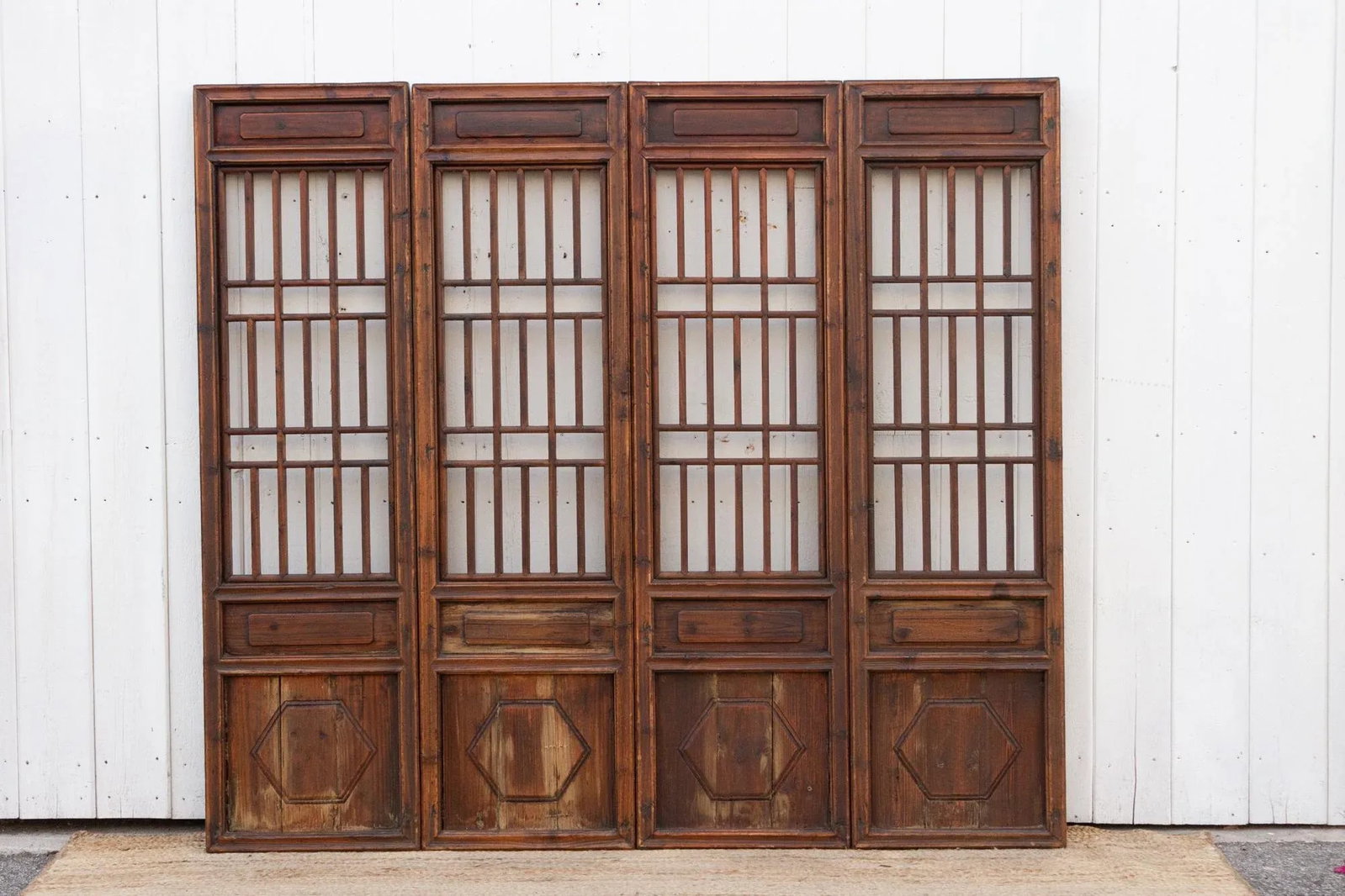 Set of Four, 19th Century Farmhouse Screen Panels - 3