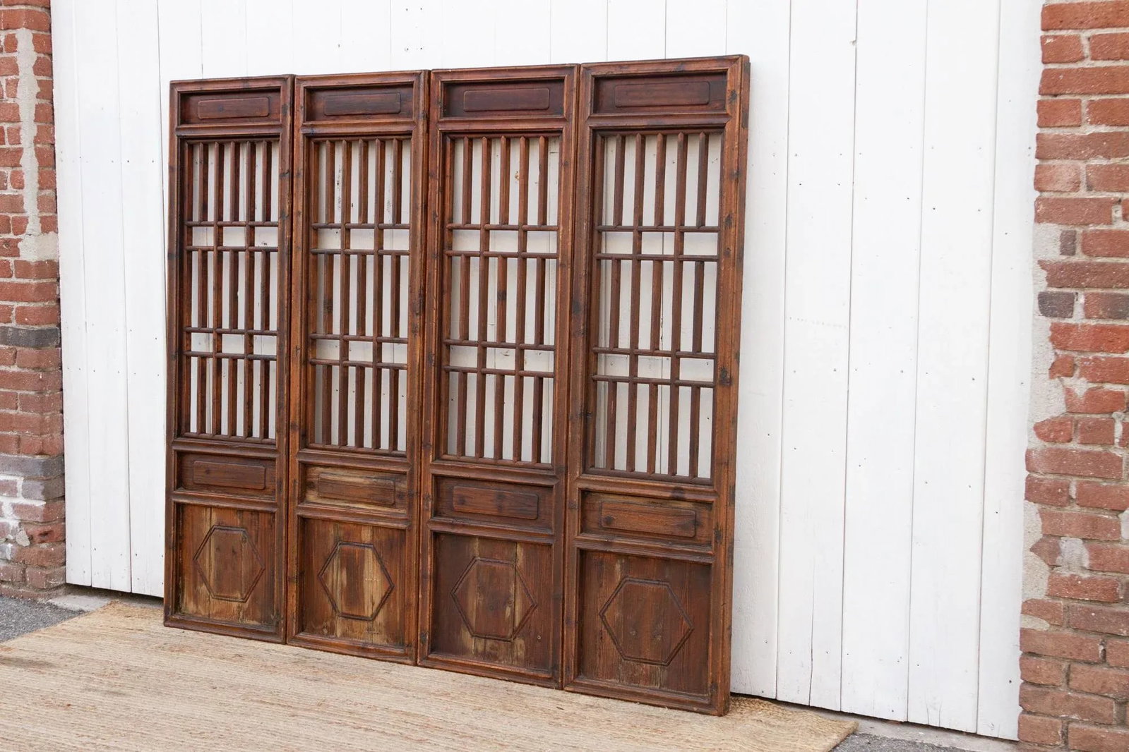 Set of Four, 19th Century Farmhouse Screen Panels - 6