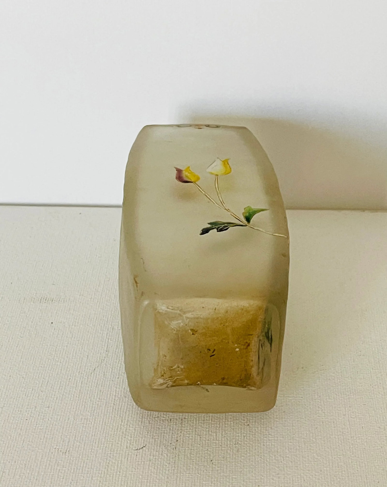 French Art Nouveau Enamel Glass Vase - 4