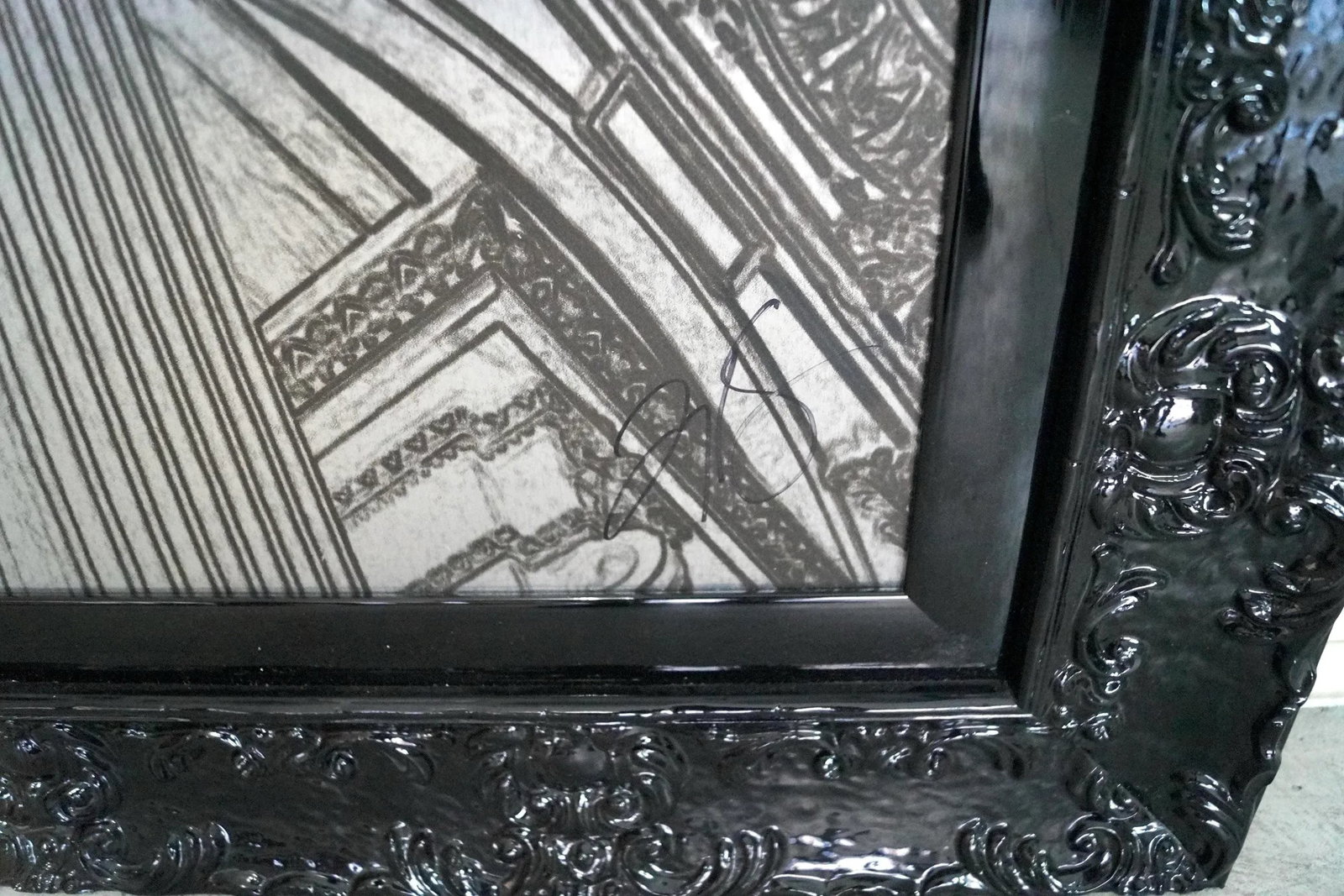 Tony Koukos Sheet Metal Framed Signed Print Artwork - 11