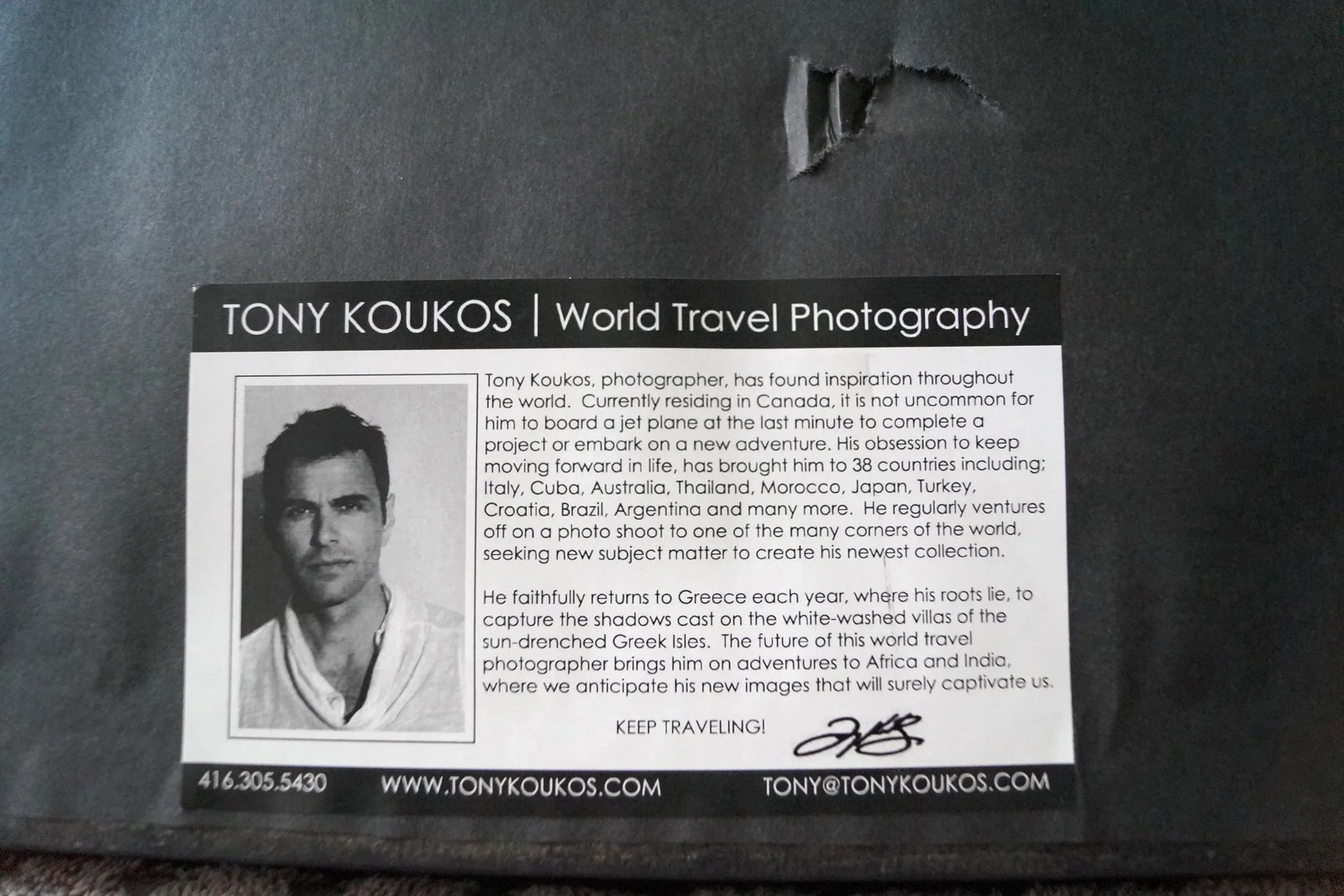 Tony Koukos Sheet Metal Framed Signed Print Artwork - 12