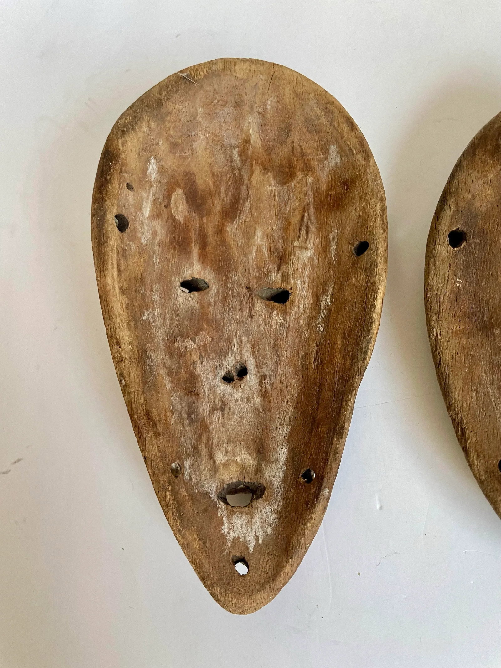 Pair of Early 20th C. Lega Lukwakongo African Carved Wood Masks - 6