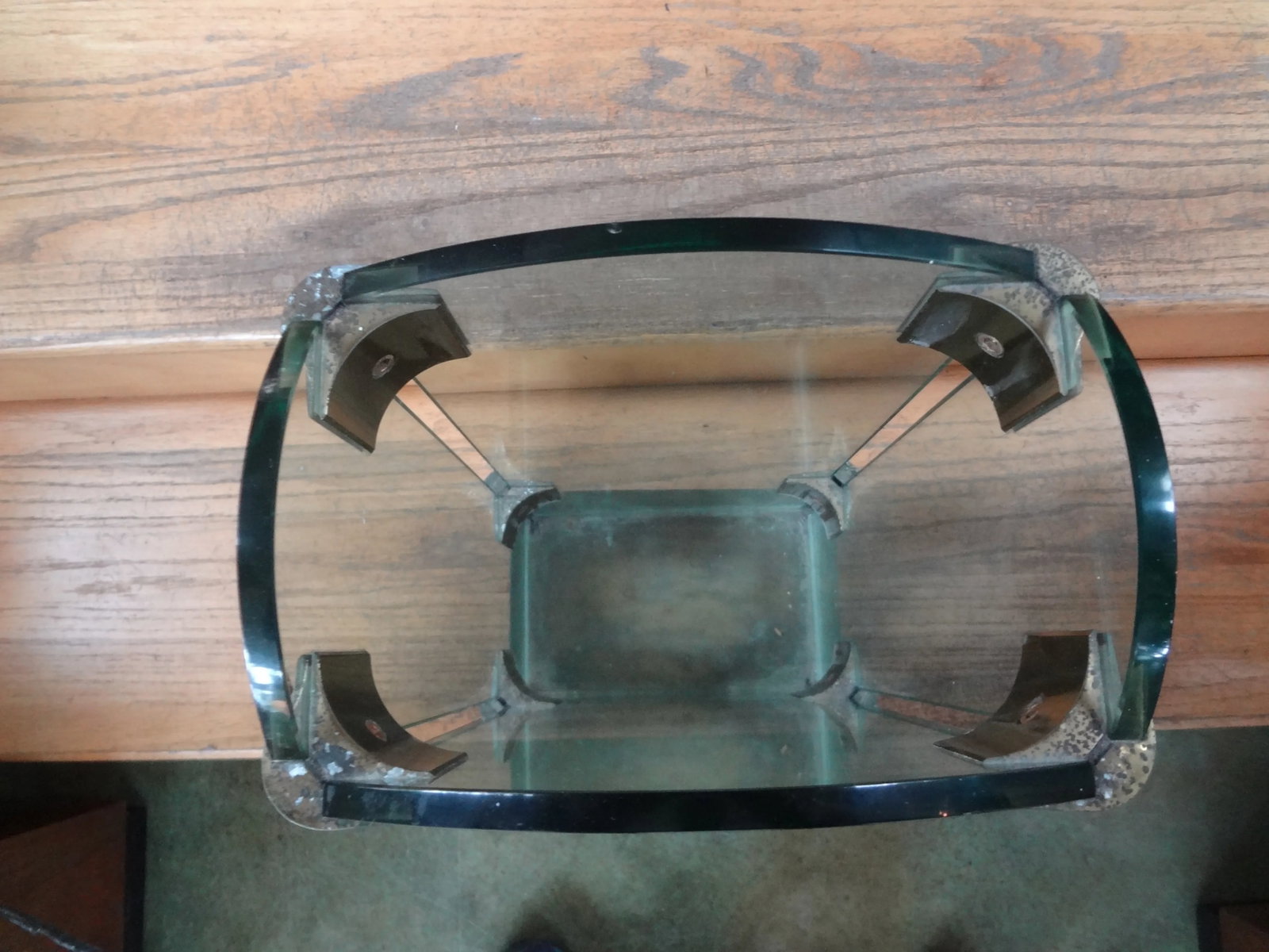 Italian Modern Brass and Glass Umbrella Stand - 7