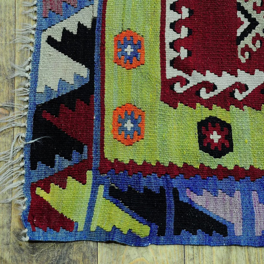 Antique Colorful Turkish Sarkisla Kilim Rug Ca. 1930 - 10