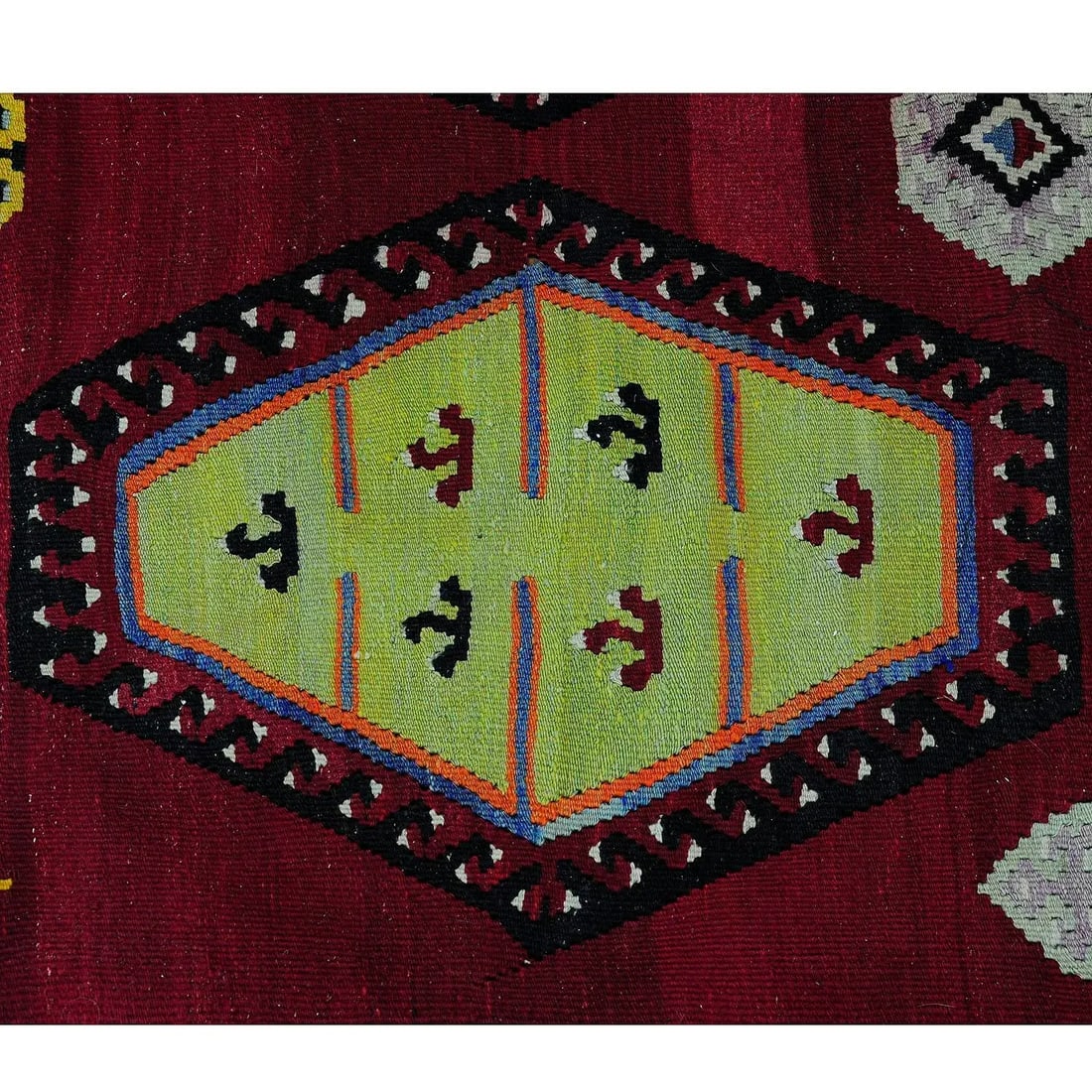 Antique Colorful Turkish Sarkisla Kilim Rug Ca. 1930 - 8