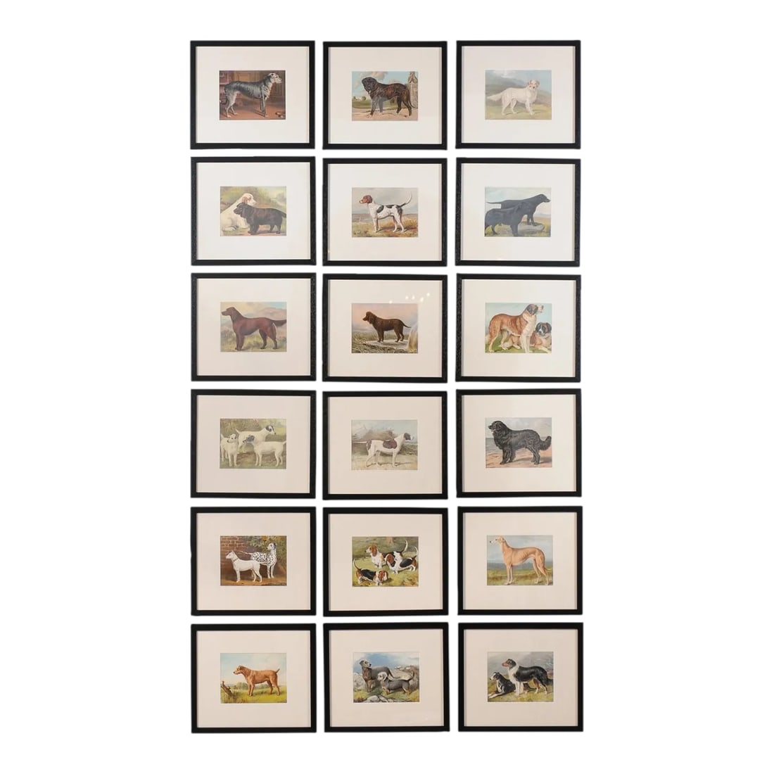 Cassell, Petter, Galpin & Co Chromolithograph Dog Prints in Black Frames - 3