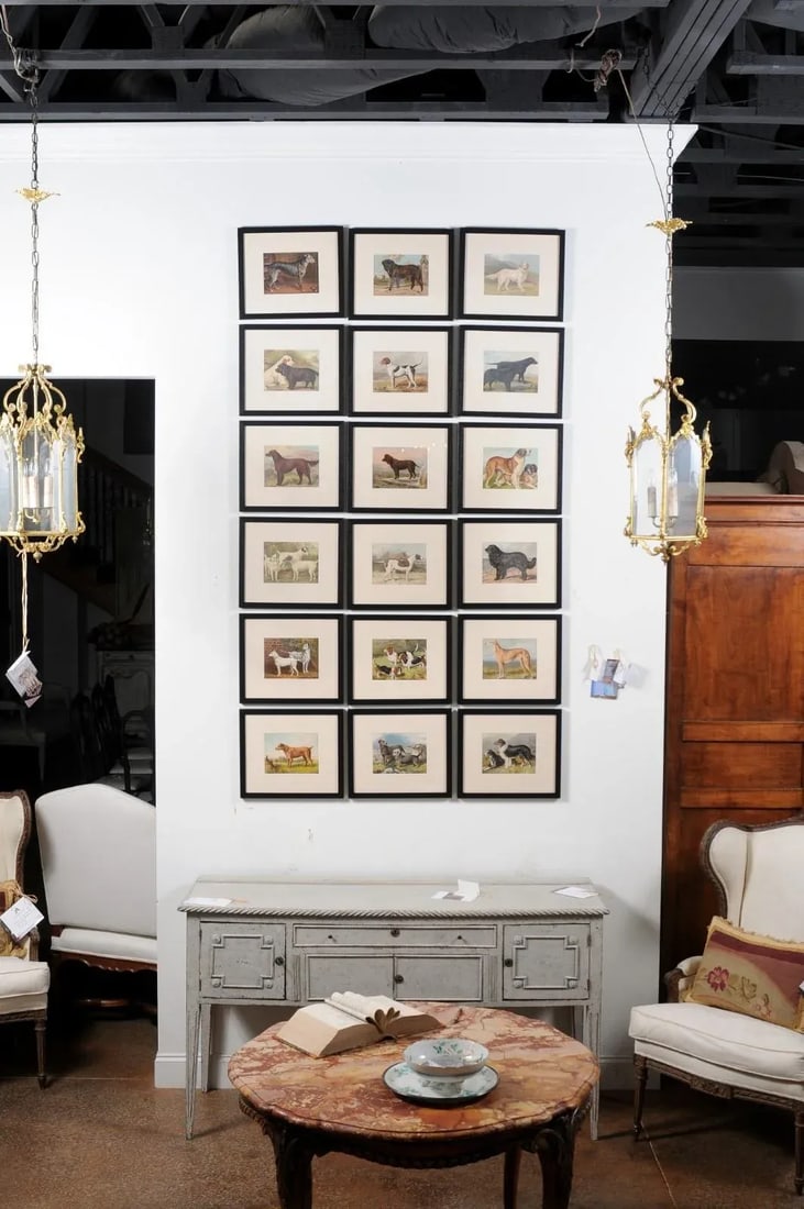 Cassell, Petter, Galpin & Co Chromolithograph Dog Prints in Black Frames - 4