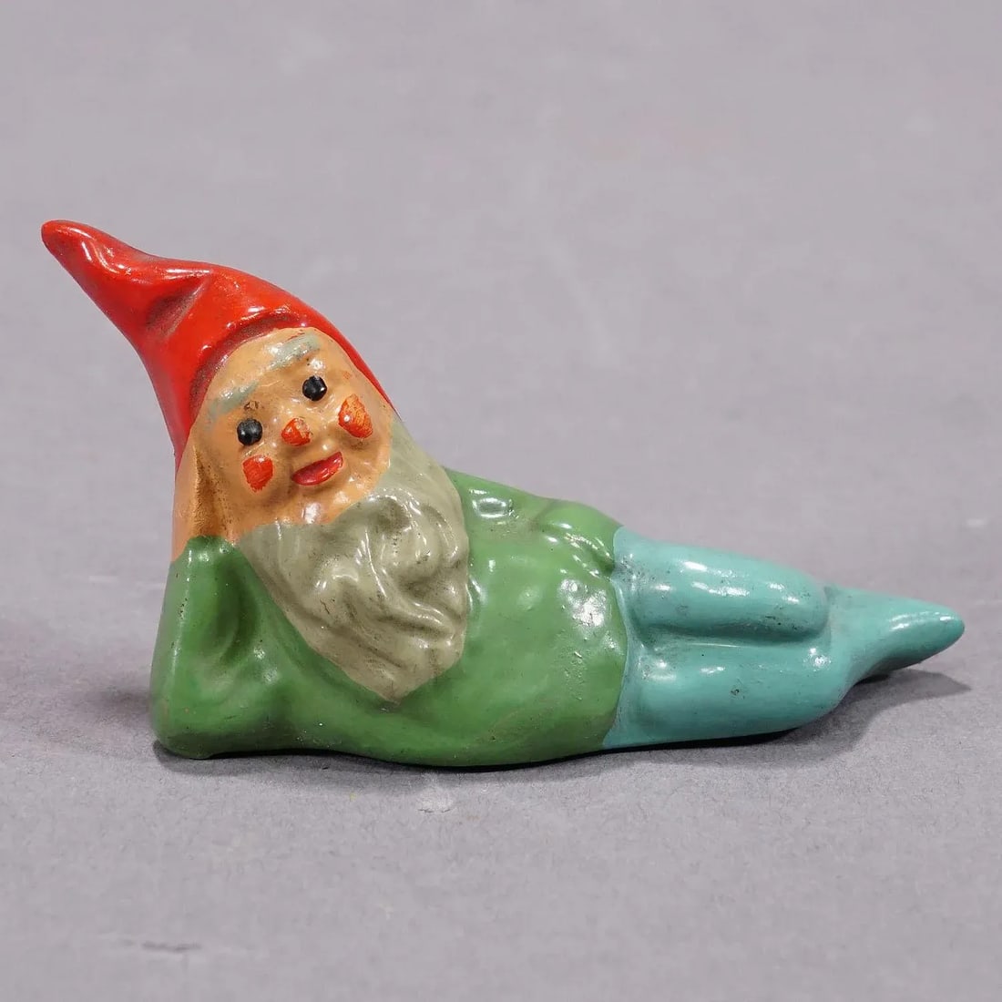 Five Tiny Terracotta Garden Gnomes, Germany Ca. 1950s - 6