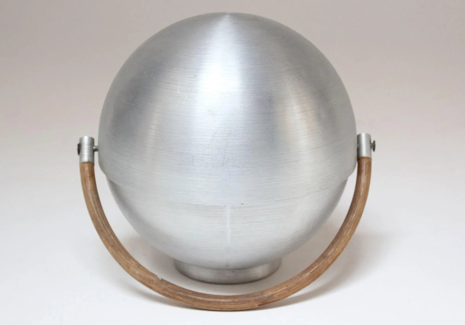Vintage Russel Wright Spun Aluminum, Bamboo and Birch Bun Warmer - 4