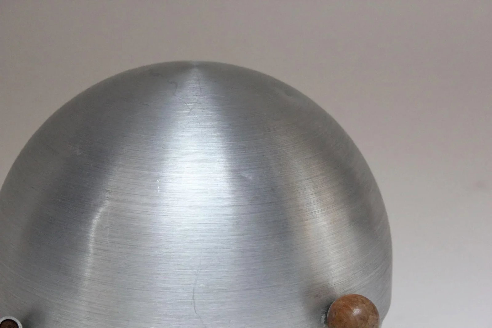 Vintage Russel Wright Spun Aluminum, Bamboo and Birch Bun Warmer - 8