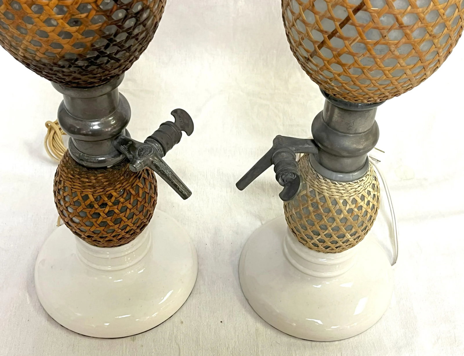 19th Century French 'Briet Brevete' Seltzer Bottle Lamps- a Pair - 8