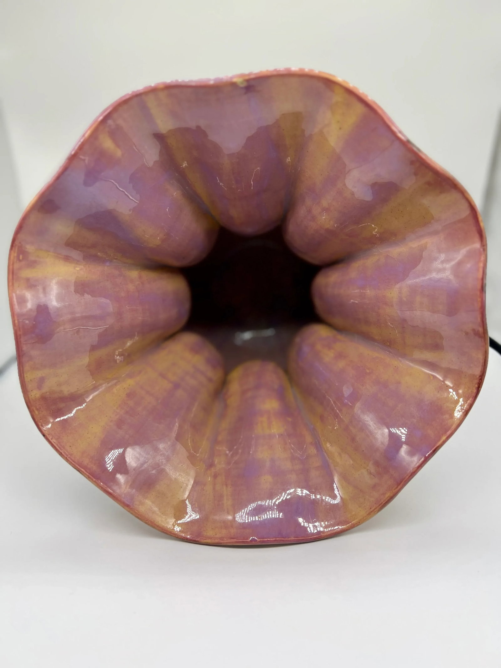 Highly Unusual French Majolica Rope Twist Vase or Jardiniere - 10