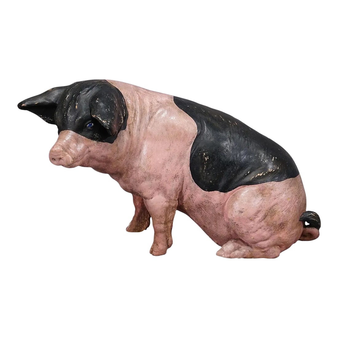 1930s Swabian Hallic Country Pig Made of Terracotta (1 of 5)