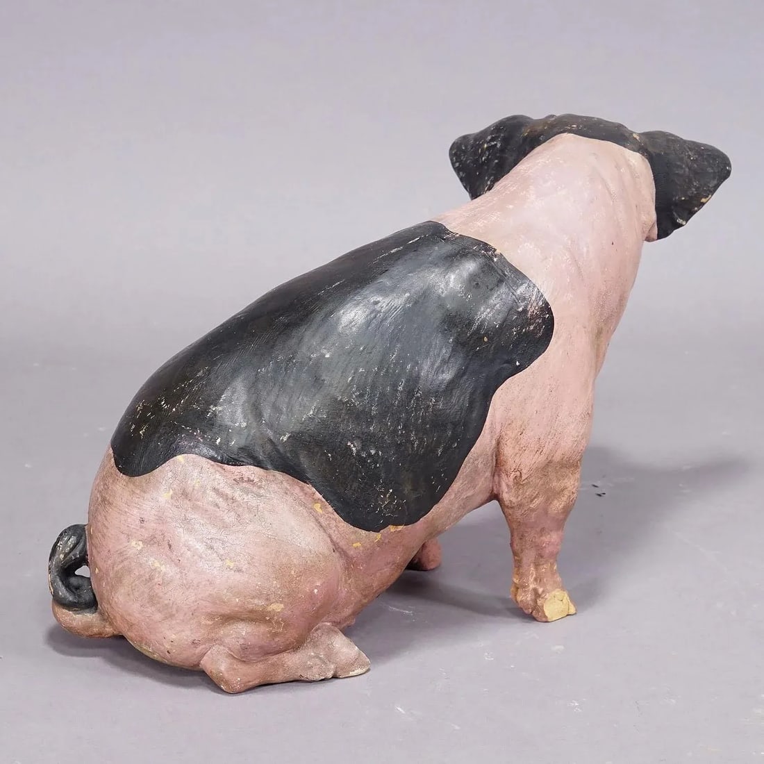 1930s Swabian Hallic Country Pig Made of Terracotta - 4