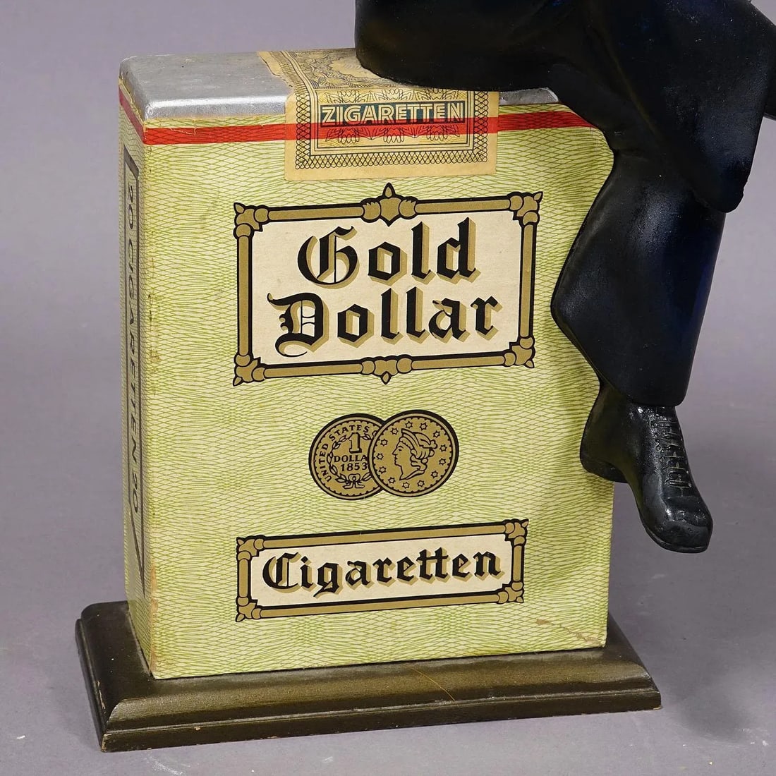 Vintage Gold Dollar Cigarettes Advertising Sculpture 1950s - 4