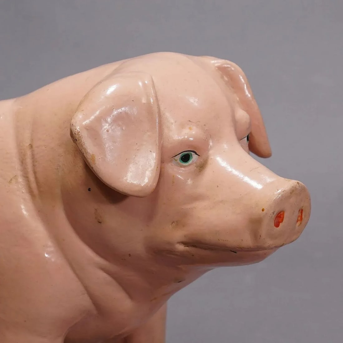 Butchery Window Decoration of a Pig From the 1950s - 3