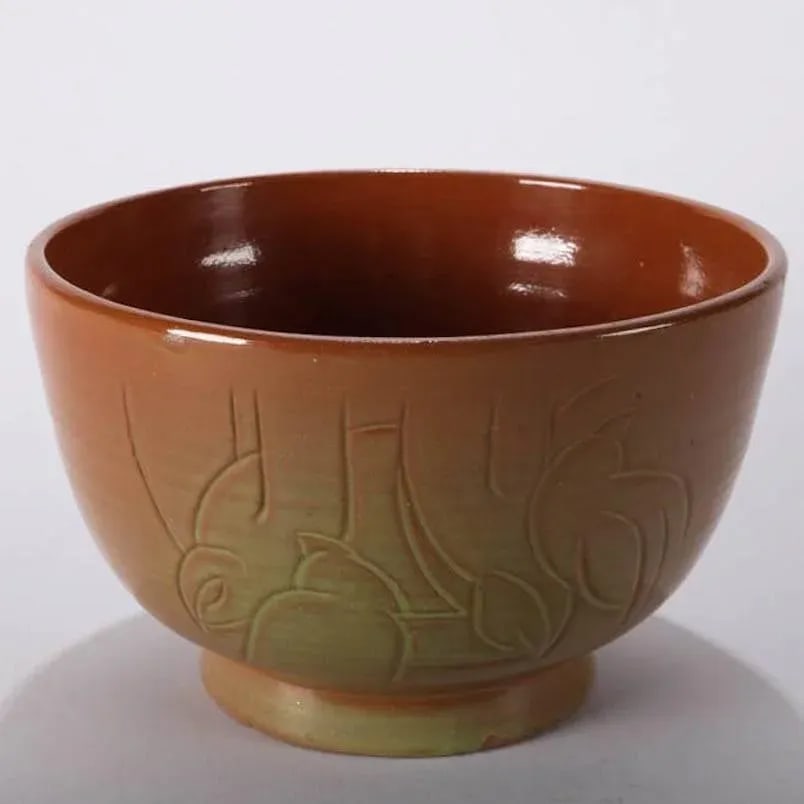 Mid-Century Modern Hand-Thrown Studio Pottery Bird Bowl by Randy Webb - 2