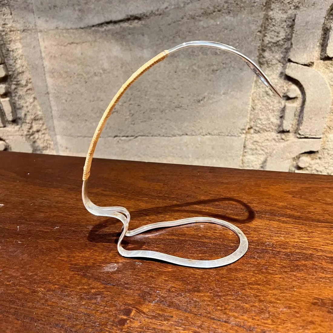 Sculptural Silver Plate Wine Holder by Eisenberg Lozano, 1960s - 7