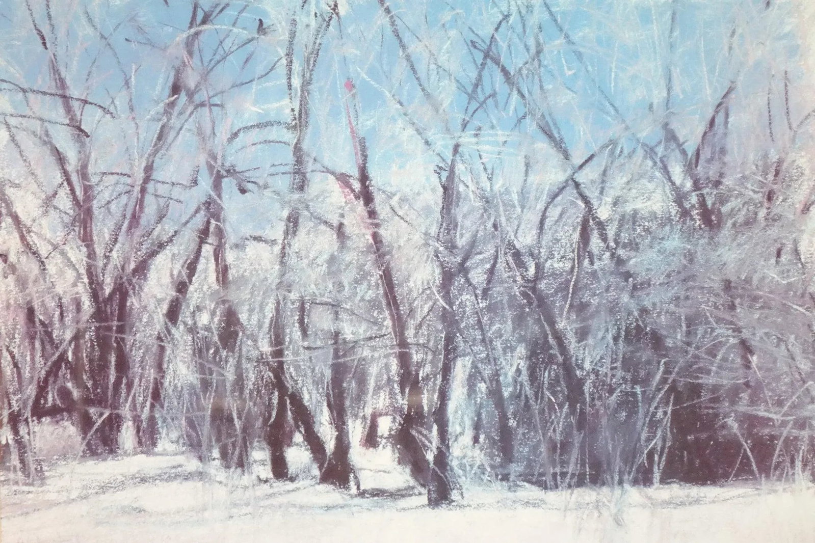 Echoes Through the Snow - Print of Original Pastel on Paper Signed - 2