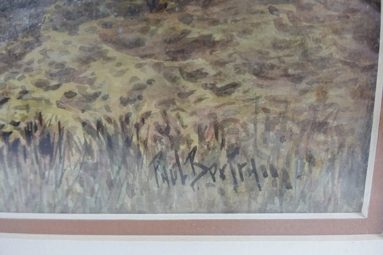 Autumn in the Woods - Mid 20th Century Original Watercolor on Paper Signed, Framed - 3