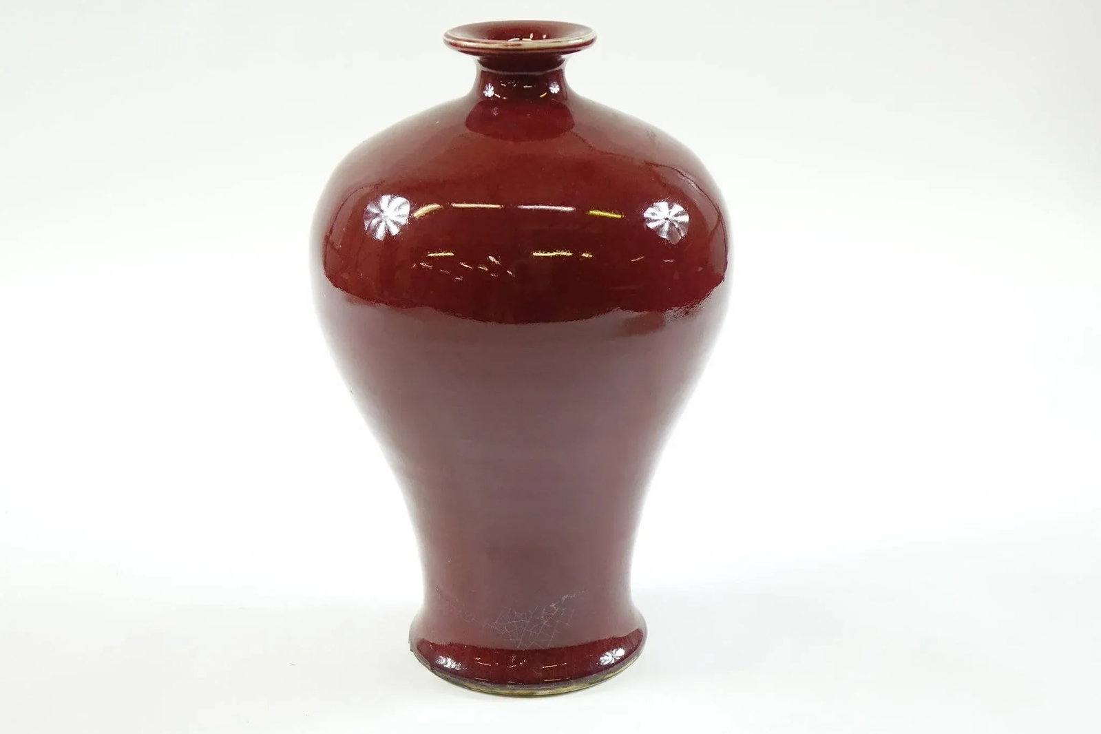 Antique Chinese Oxe Blood Porcelain Vases - A Pair - 2