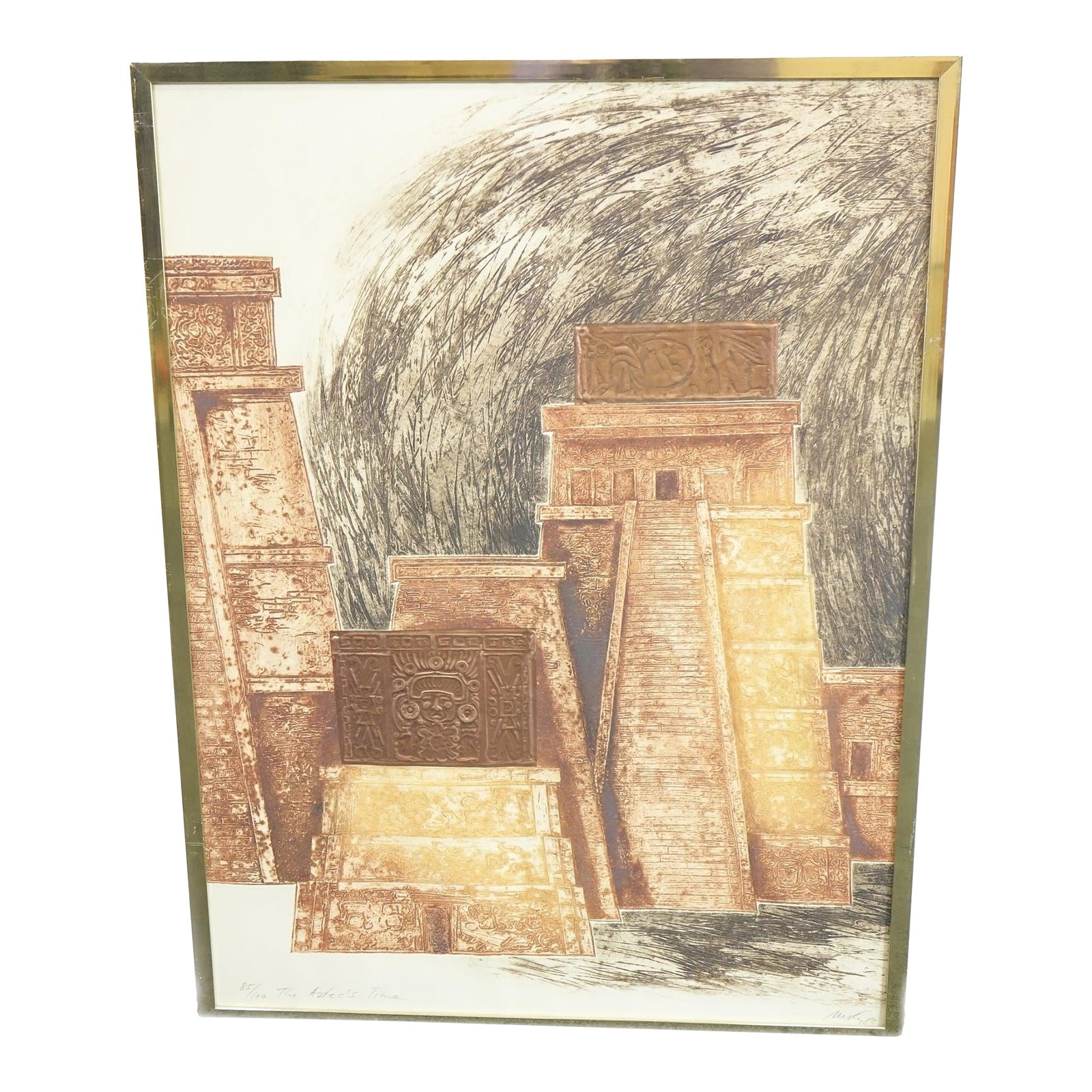 Echoes of the Ancients - Lithograph 1980 Signed at the Bottom, Framed (1 of 5)