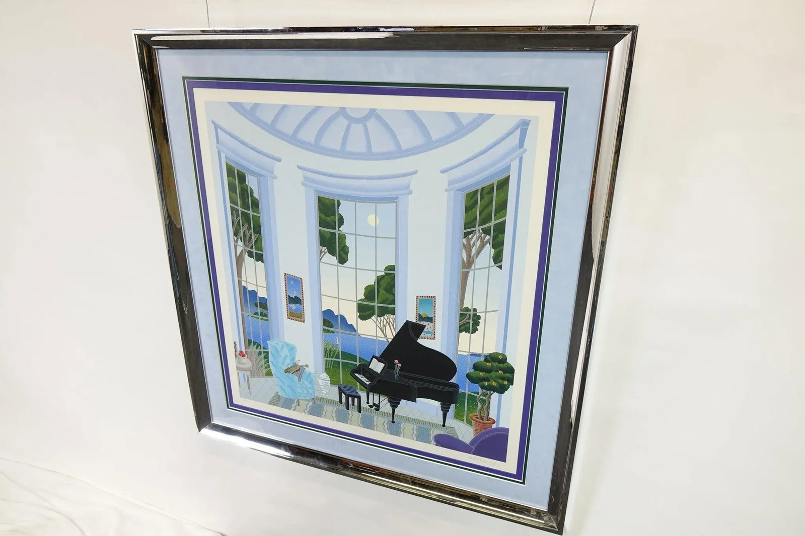 Swan Lake by Thomas McKnight - Screen Print Signed, Framed - 6