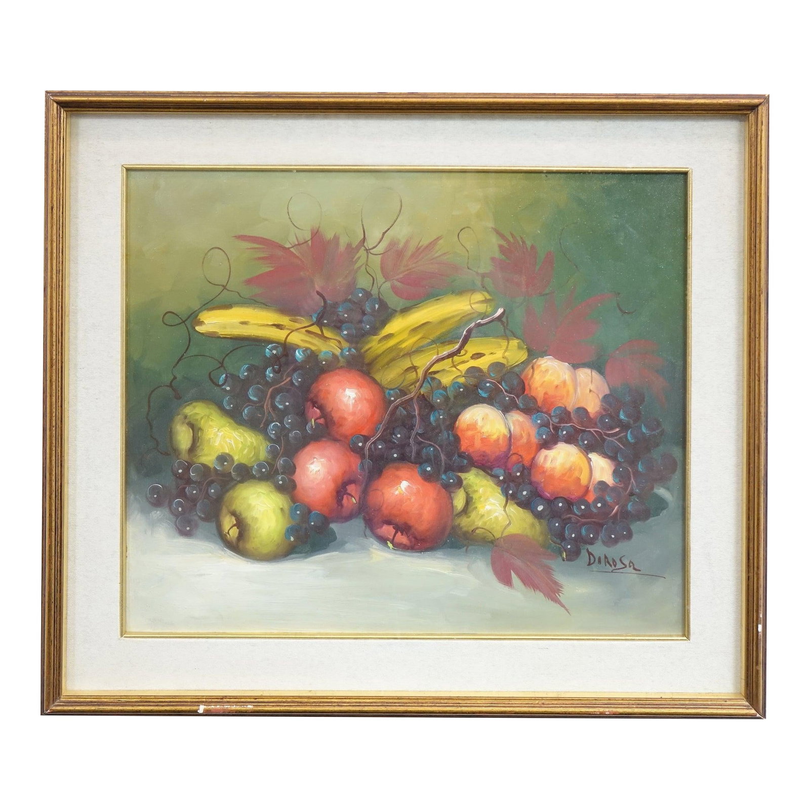 Table of Plenty - Original Still Life Oil Painting Signed on the Bottom: A vivid celebration of nature's abundance, this original still life oil painting bursts with ripe color and dynamic form. Executed in a refined realist style with soft impressionistic touches, the