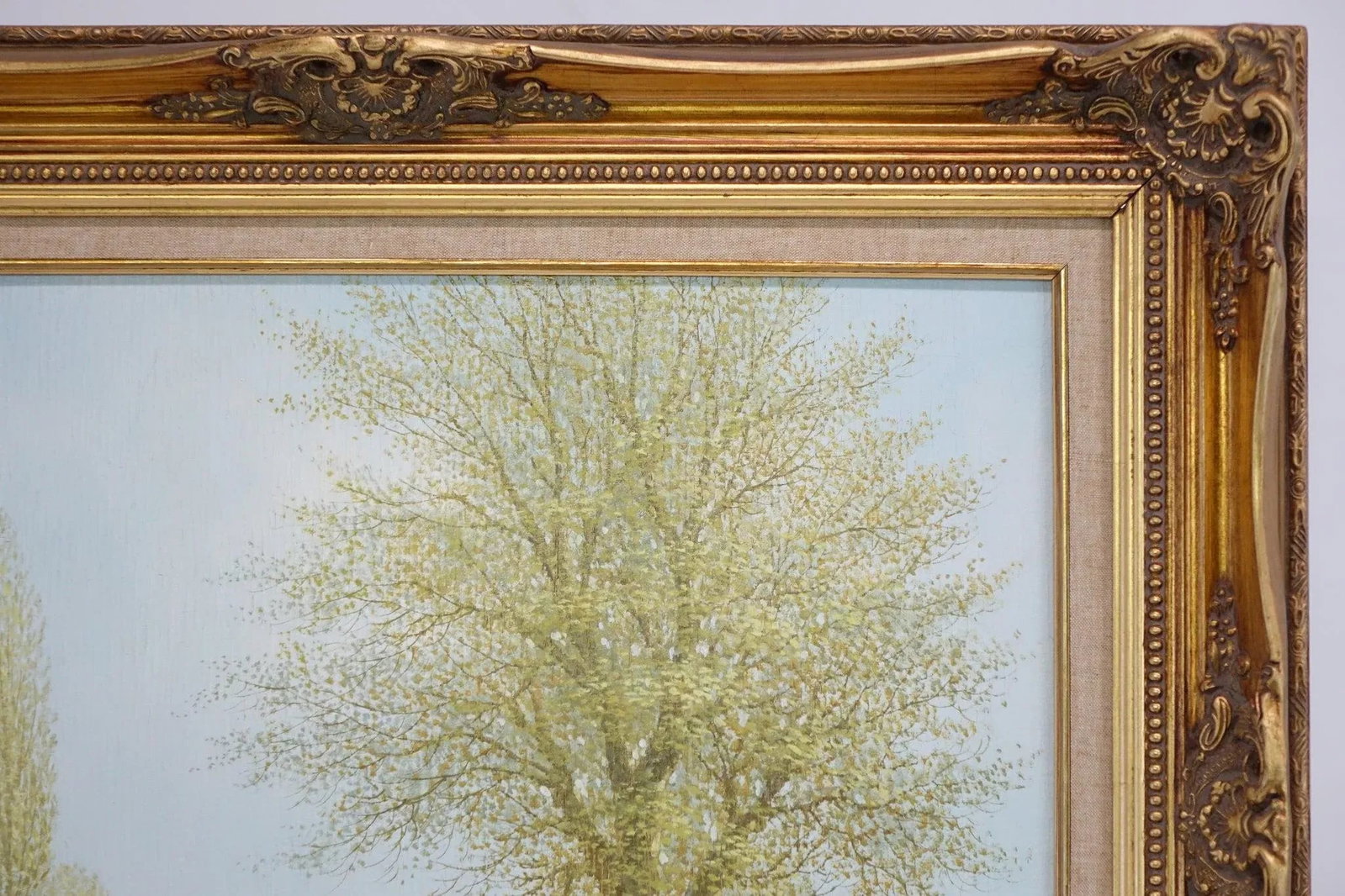 Mid 20th Century Landscape With a Lady Original Oil on Canvas Signed - 3