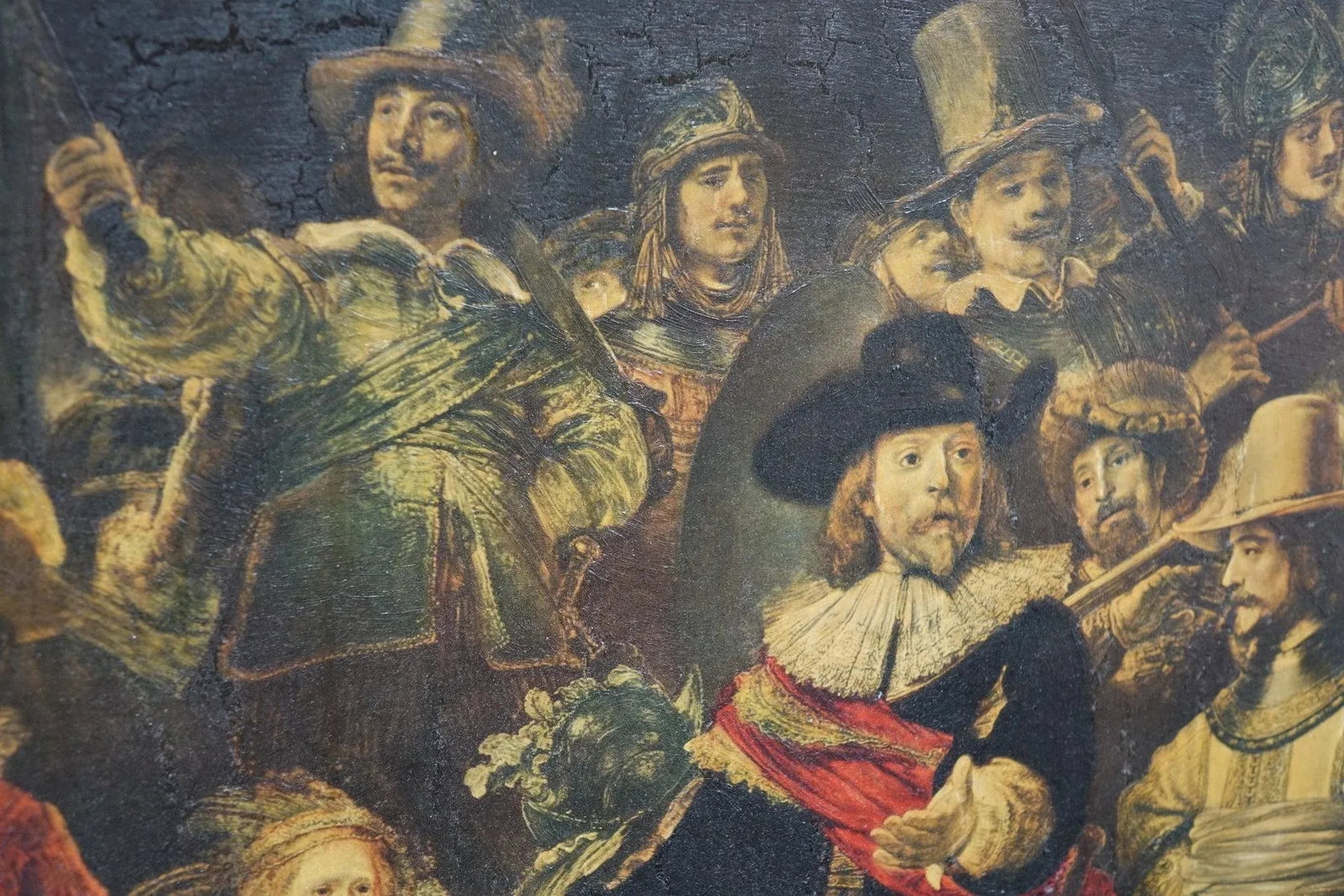 The Night Watch by Rembrandt – Print of Original Oil Painting on Canvas – 39.5" X 33" - 2