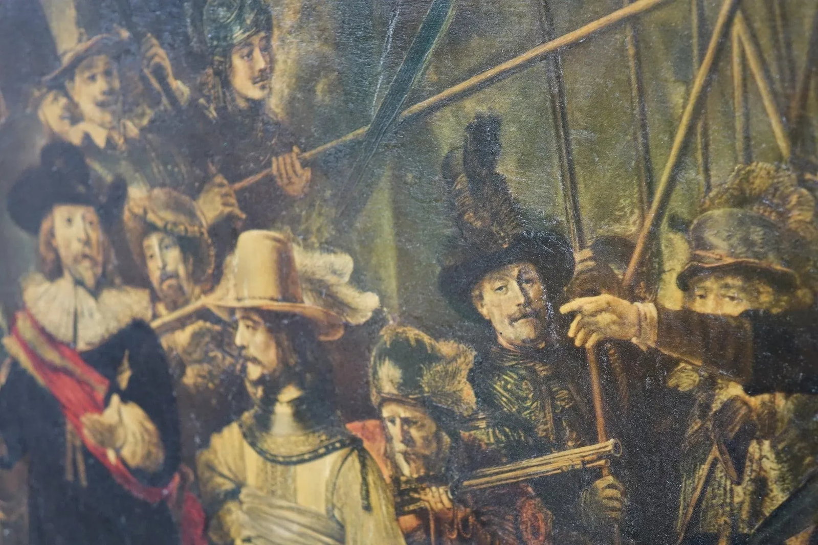 The Night Watch by Rembrandt – Print of Original Oil Painting on Canvas – 39.5" X 33" - 3