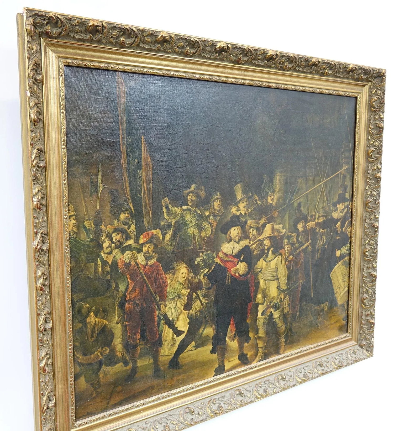 The Night Watch by Rembrandt – Print of Original Oil Painting on Canvas – 39.5" X 33" - 8
