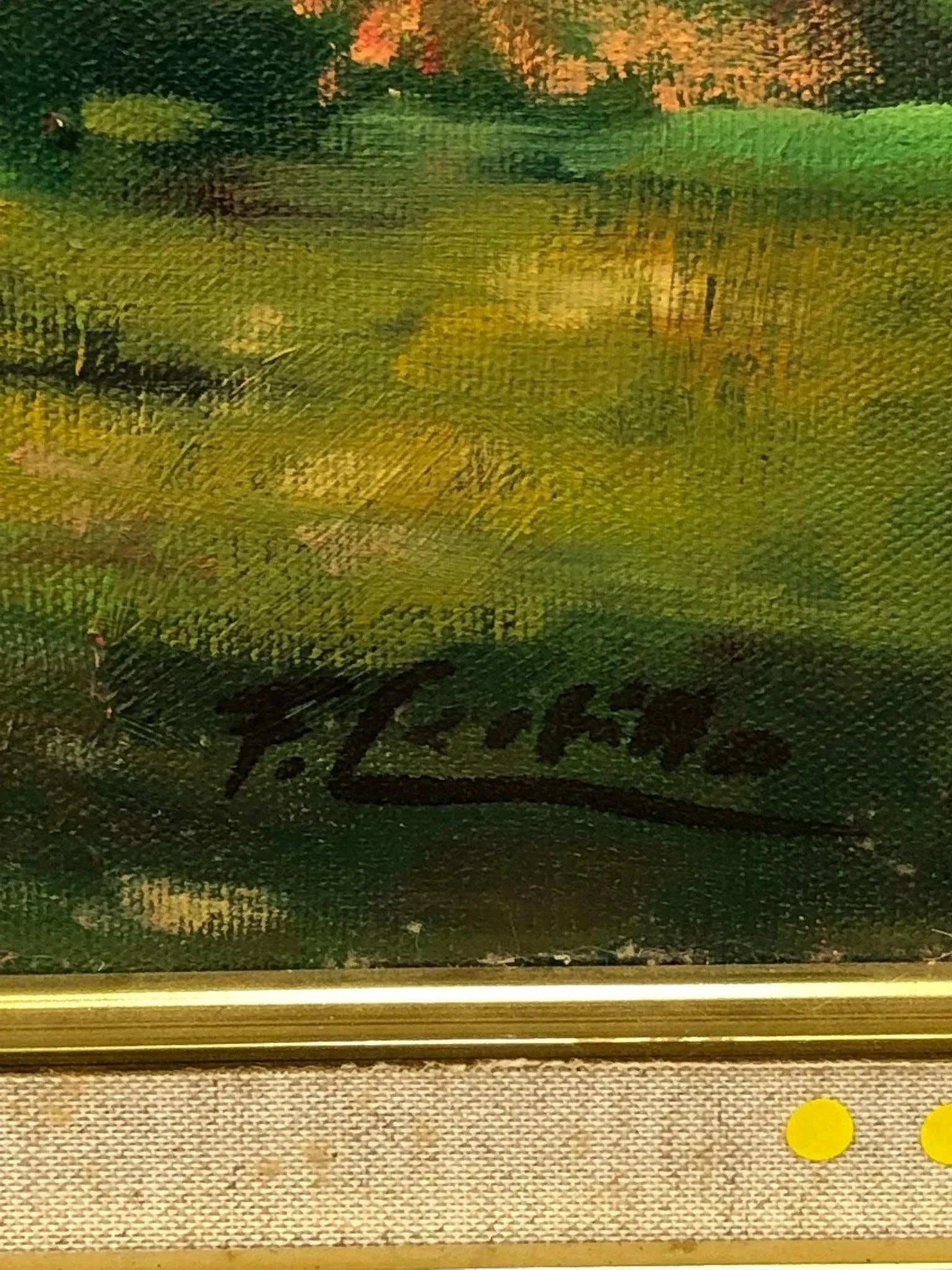 Late 20th Century The Capital Original Oil on Canvas Signed on the Bottom, Framed - 3