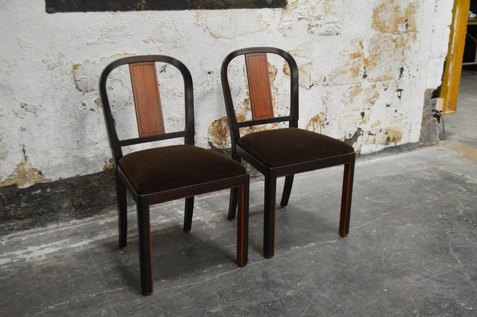 Carl Malmsten Swedish Grace Inlaid Side Chairs - a Pair - 2