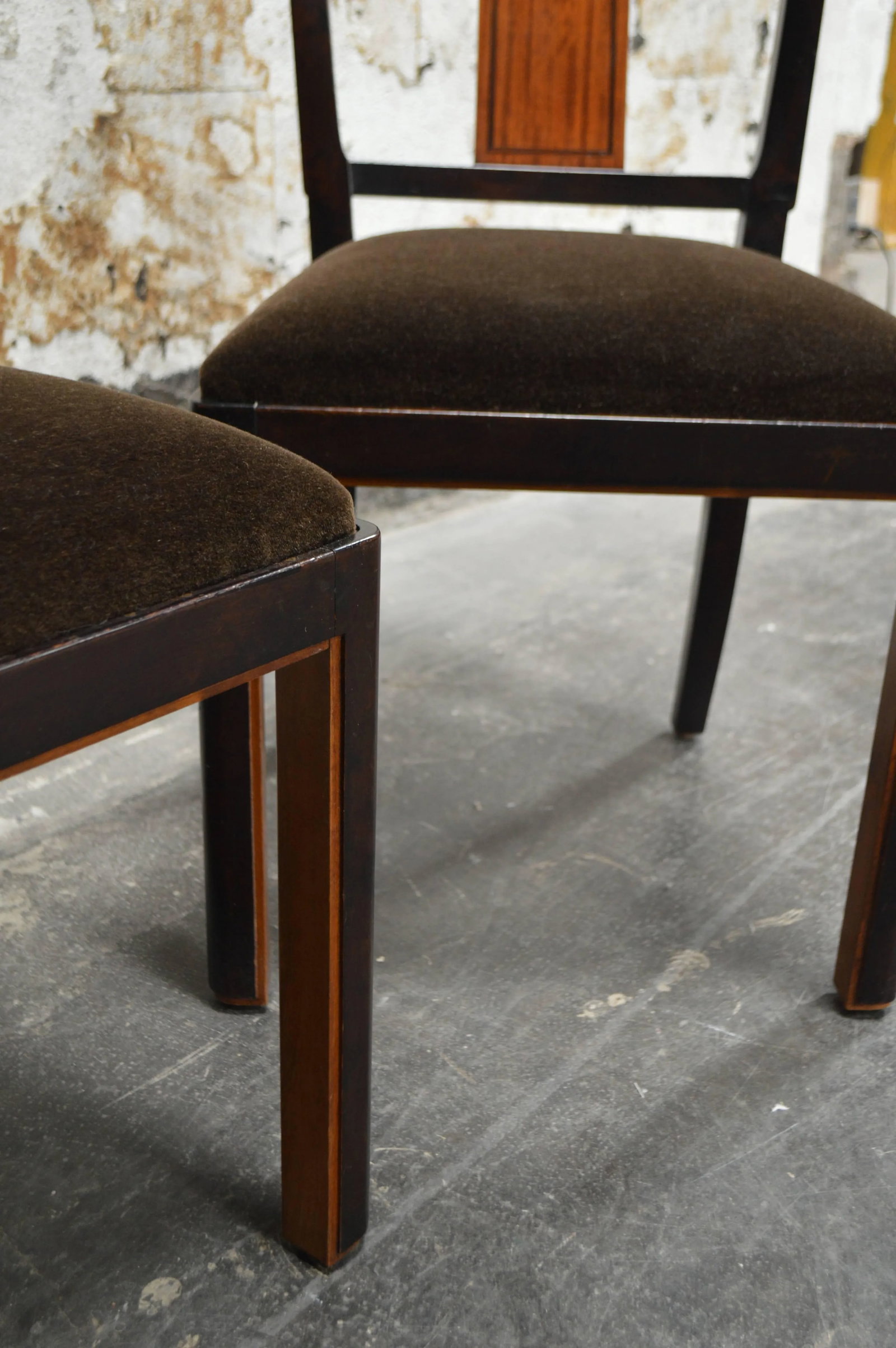 Carl Malmsten Swedish Grace Inlaid Side Chairs - a Pair - 4