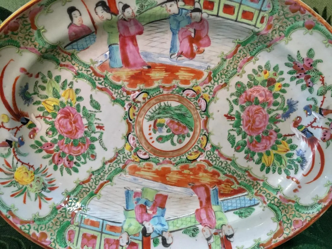 19thc Chinese Export Rose Medallion Platter - 7