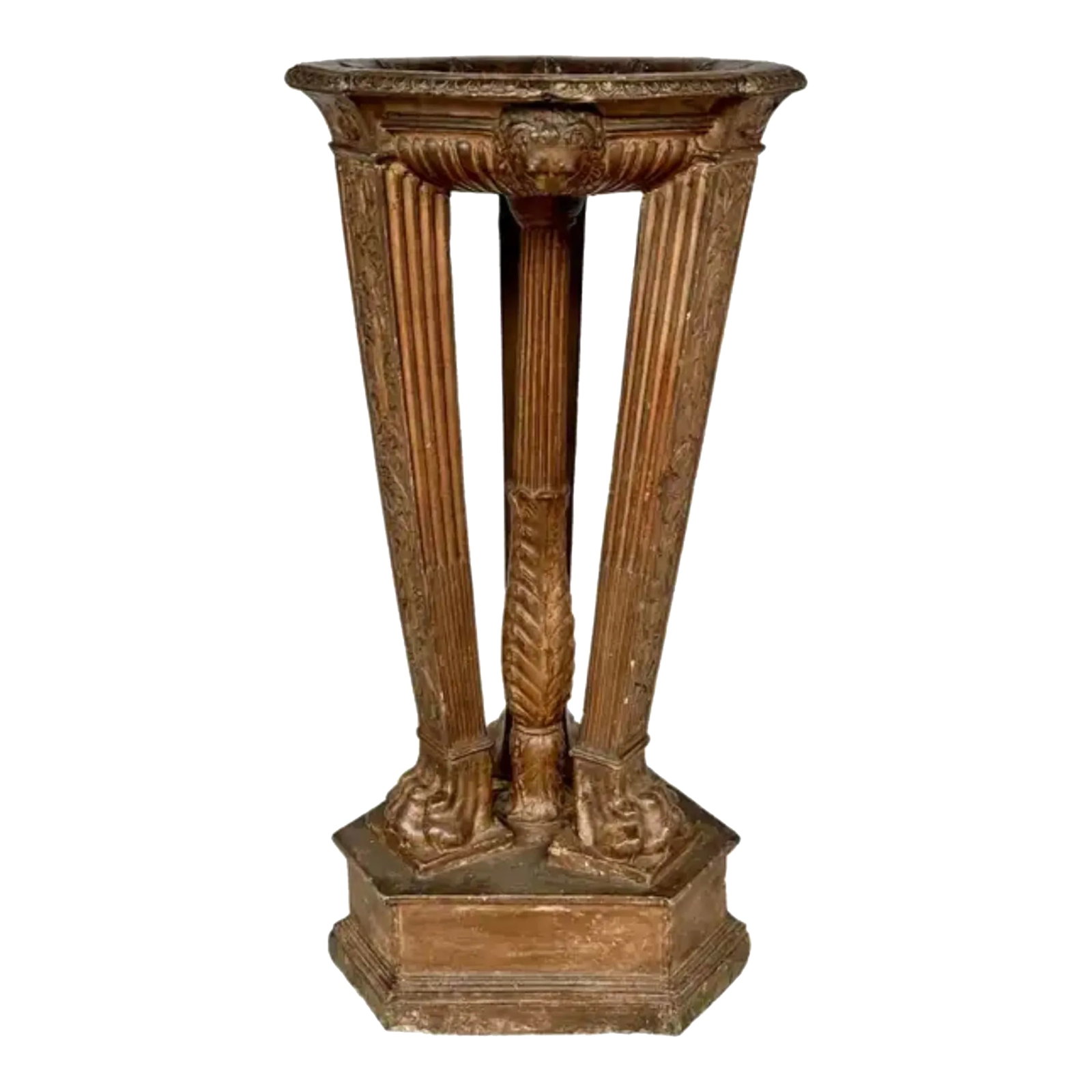 Italian Neoclassic Terracotta Athenienne Stand - Planter: Early 19th century Italian terra cotta Athenienne stand, probably made by the Piranesi Factory. The design draws its inspiration from the classical incense burner which had a tripod stand and was