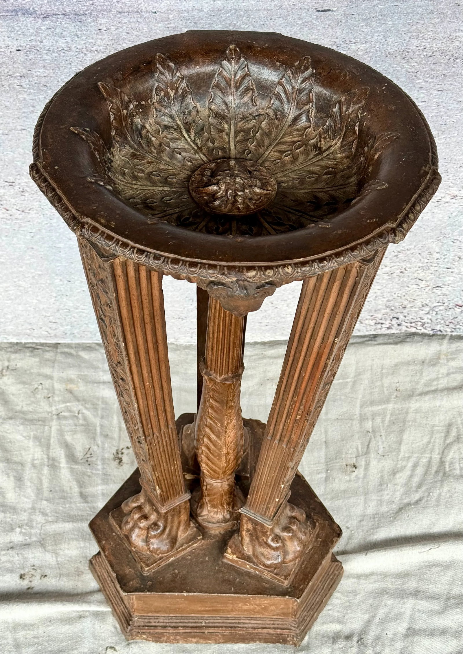 Italian Neoclassic Terracotta Athenienne Stand - Planter - 4