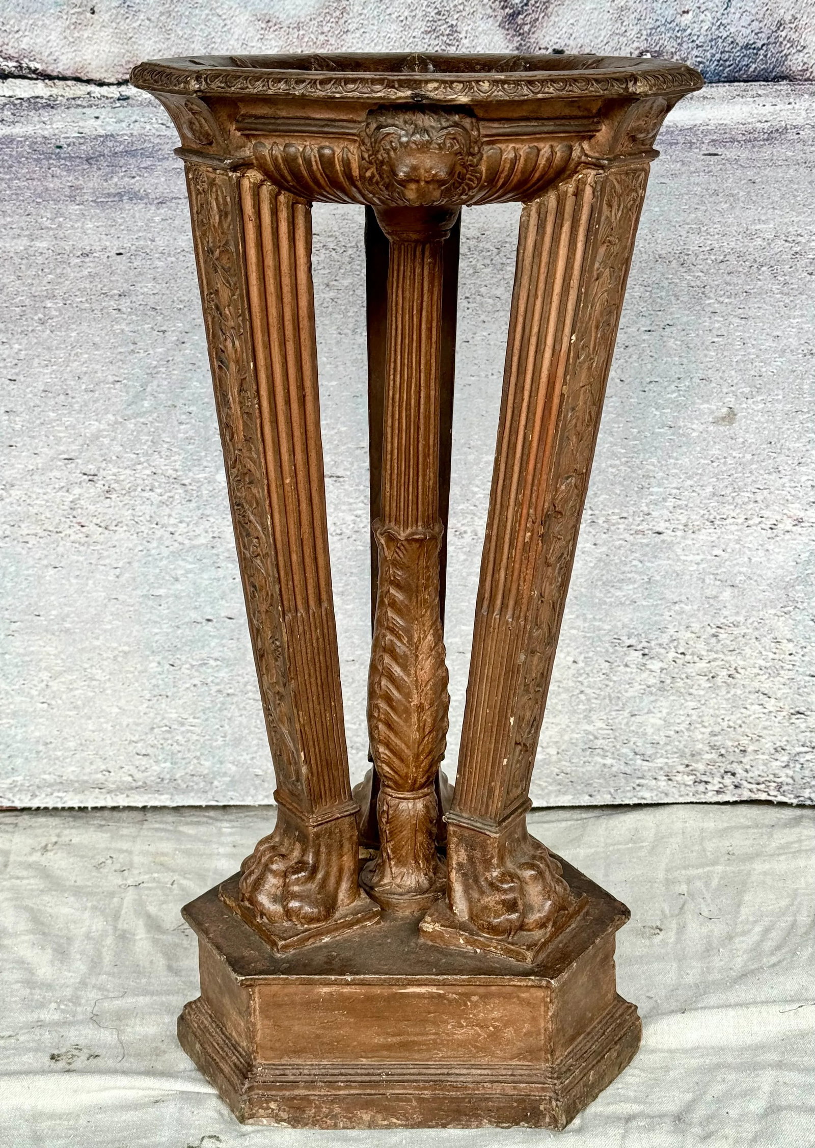 Italian Neoclassic Terracotta Athenienne Stand - Planter - 7