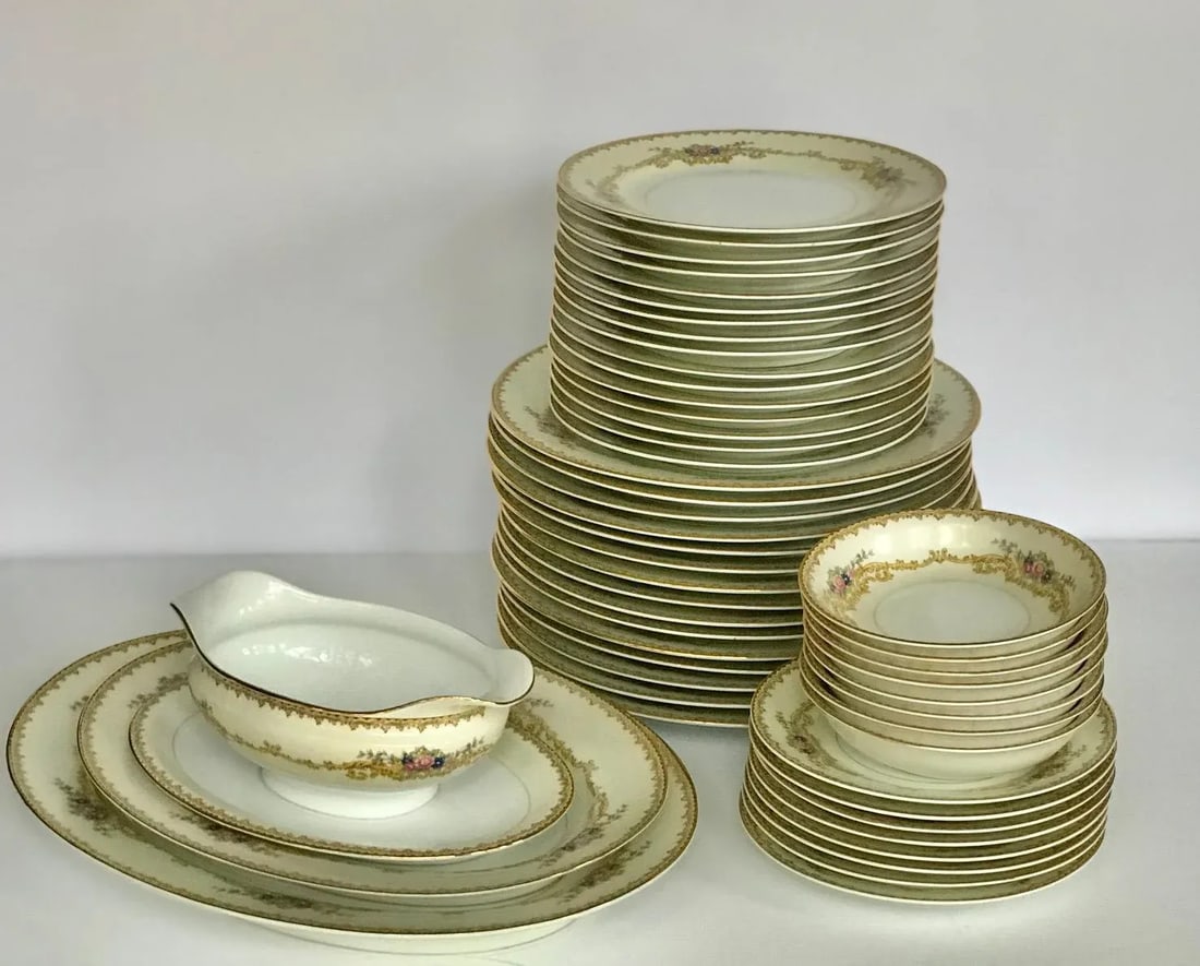 Vintage Noritake China Farland Pattern - Set of 50 - 12