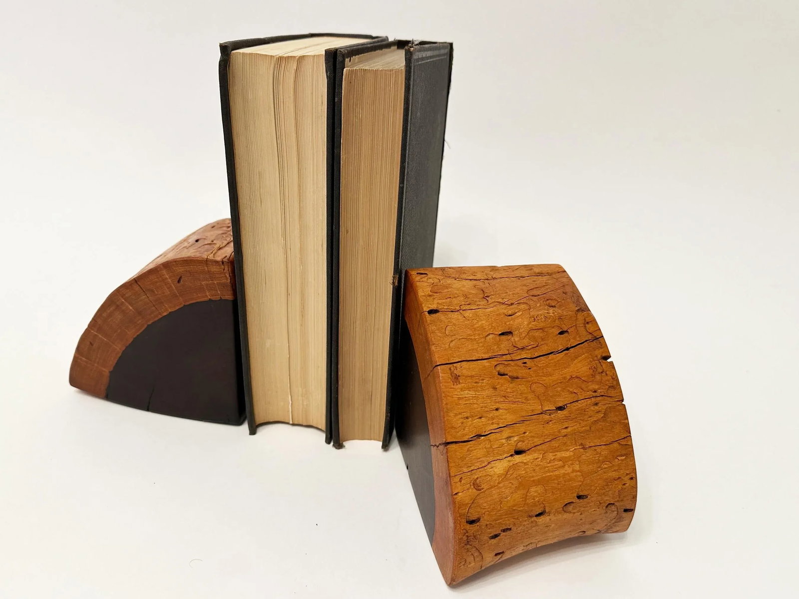 Mid-Century Vintage Wood Bookends - Set of 2 - 2
