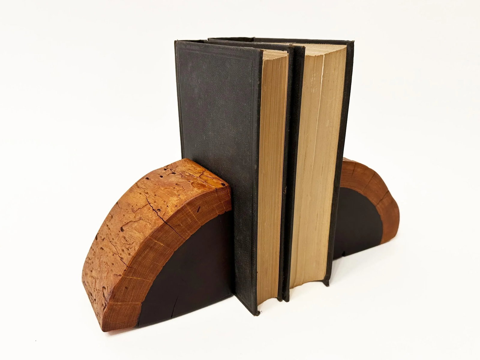 Mid-Century Vintage Wood Bookends - Set of 2 - 4